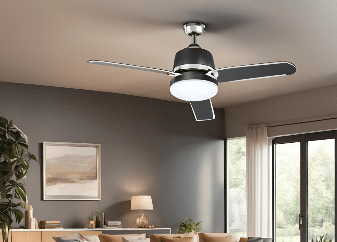 Illustration of a smart ceiling fan