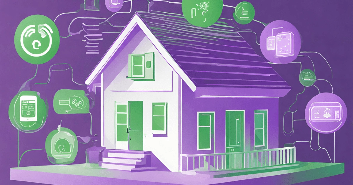 Matter smart home in violet