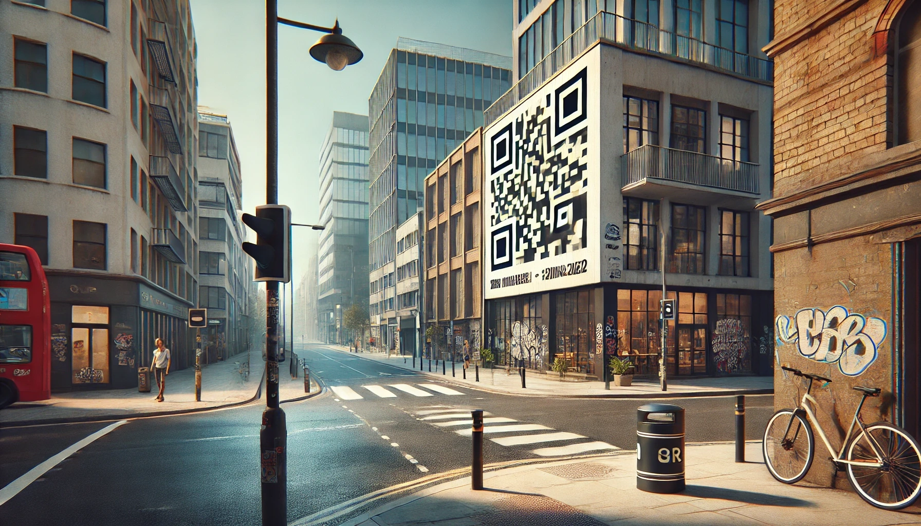 Qr code street corner