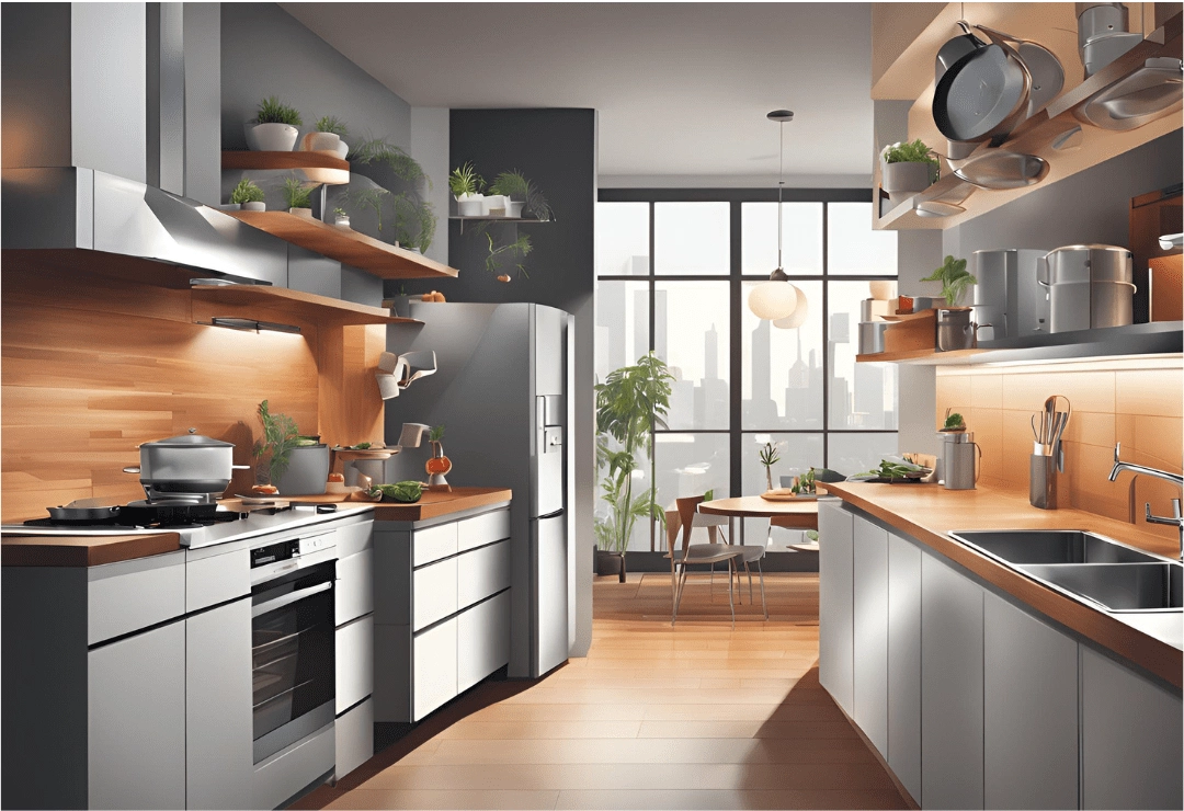 Smart kitchen illustration