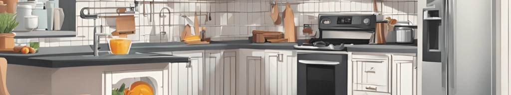 A smart fridge in a kitchen