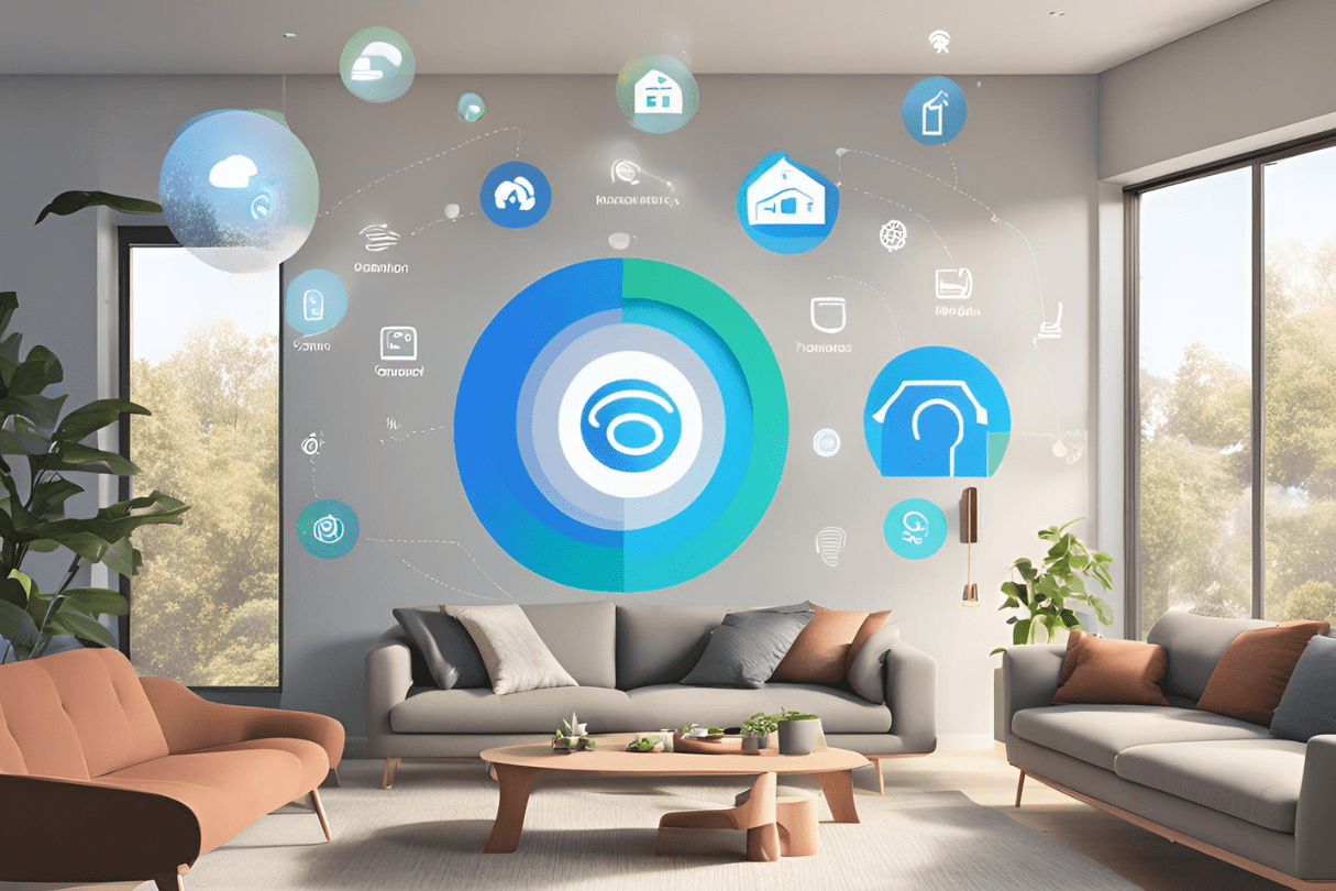 A smart home living room