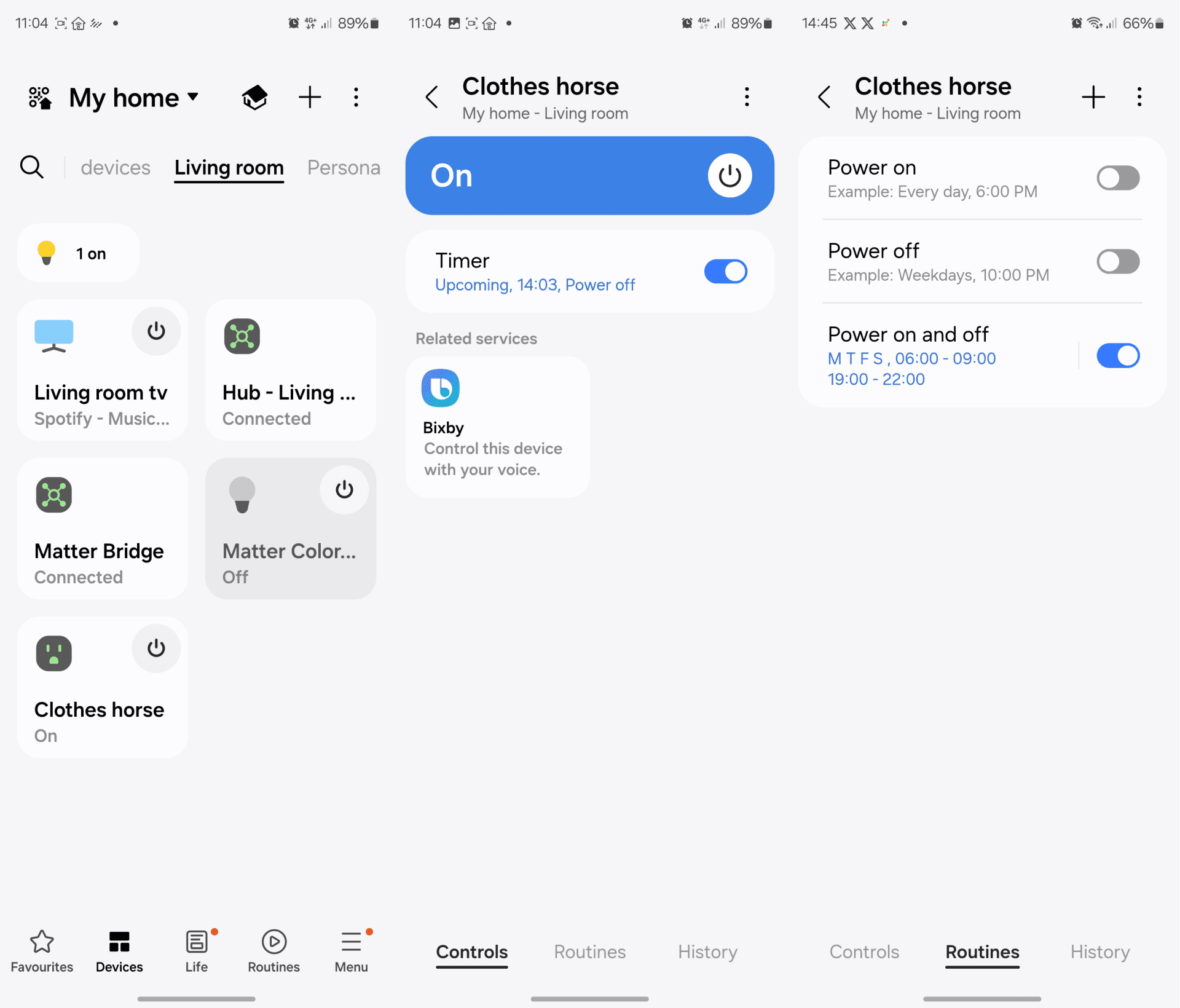 Configuring a Matter smart plug in the Samsung SmartThings app