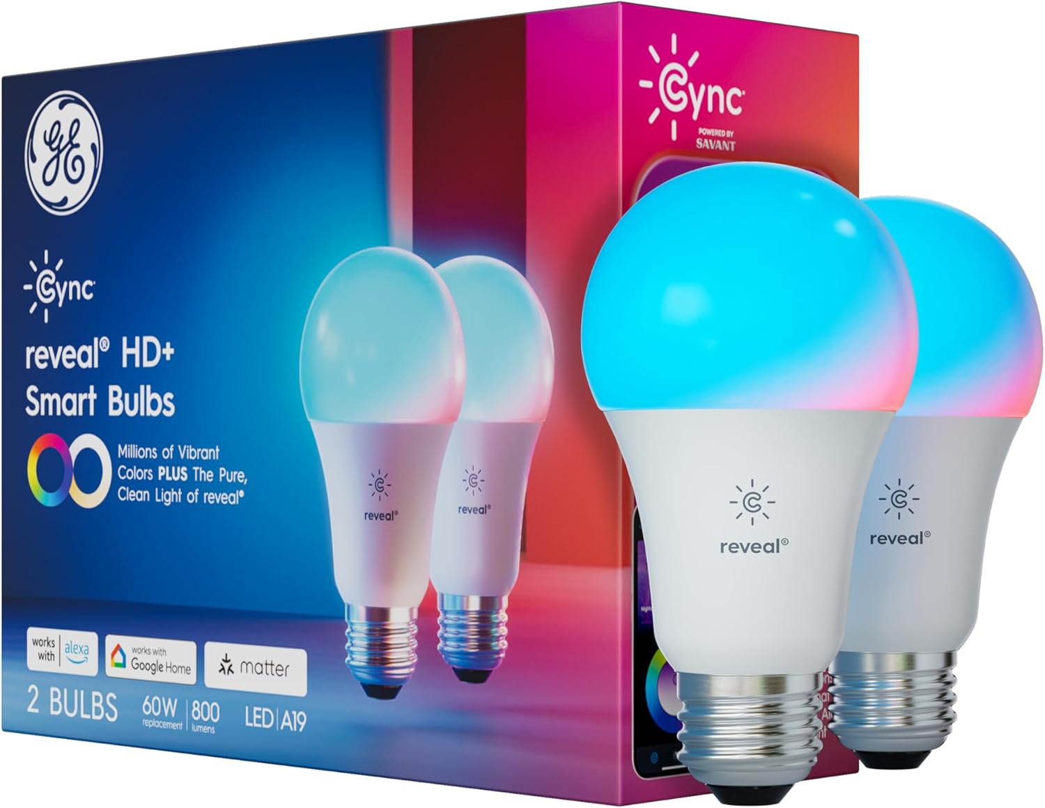 Ge cync reveal hd plus a19 smart bulb product