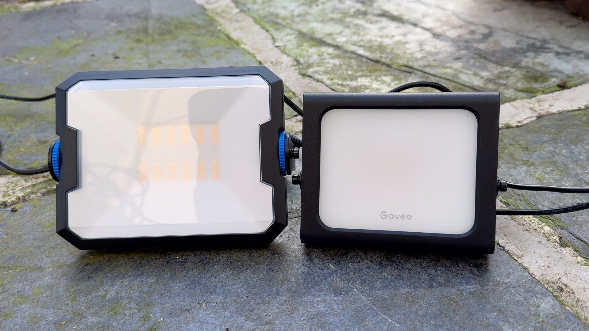 Govee outdoor flood lights 2 original vs 2 hardware comparison