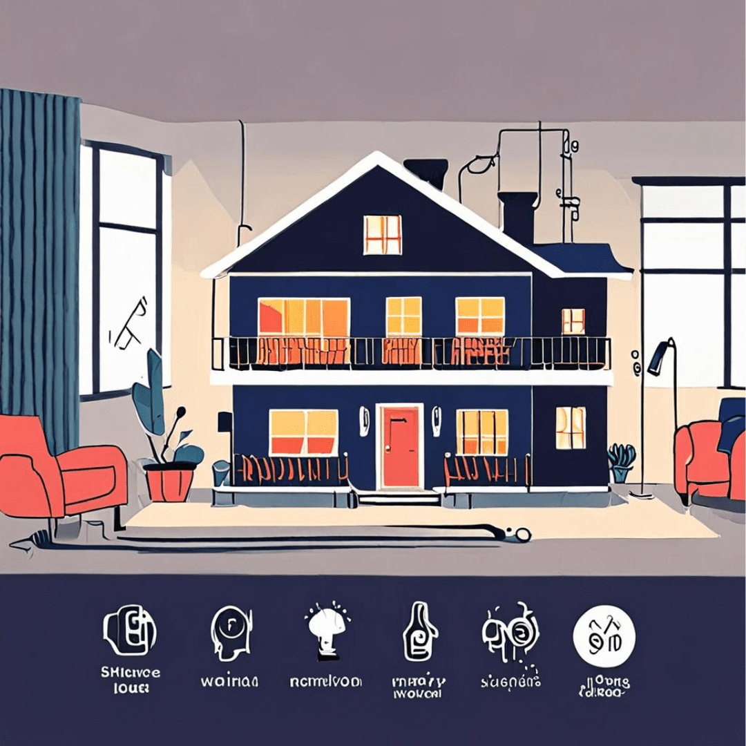 Illustration of a heated smart home controller app