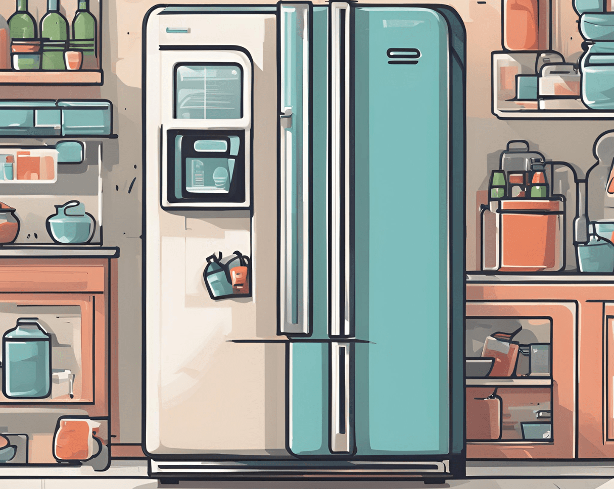 Illustration of a smart fridge