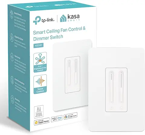 Kasa smart ceiling fan control and dimmer switch ks240