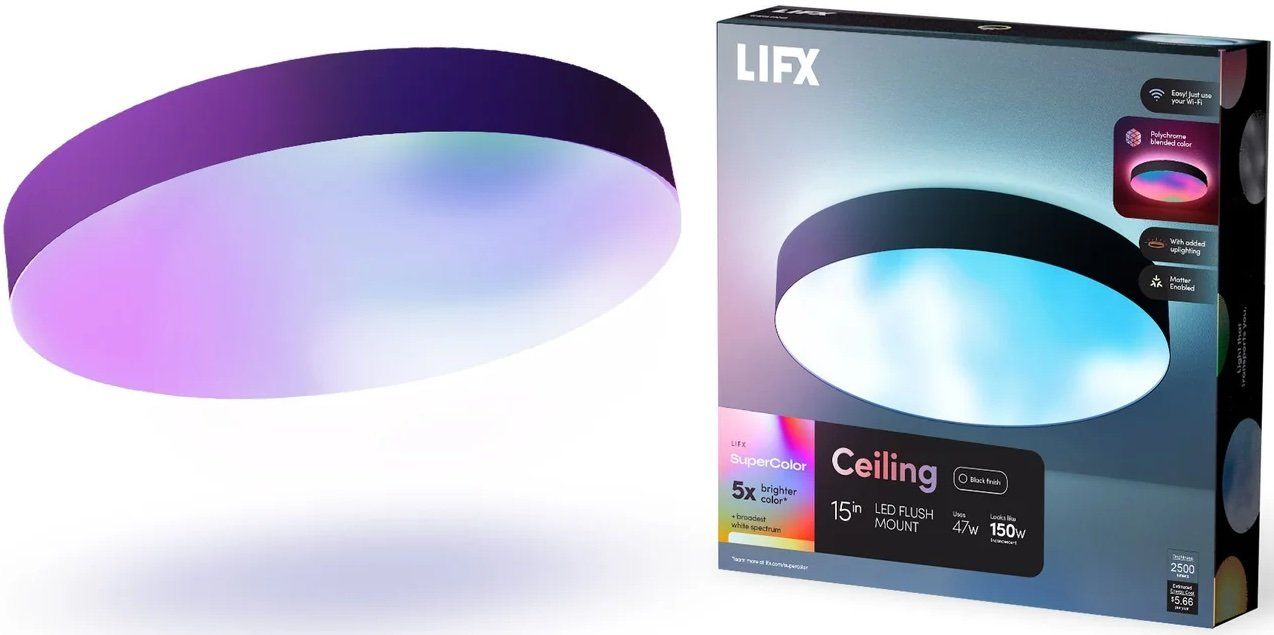 Lifx ceiling light black trim