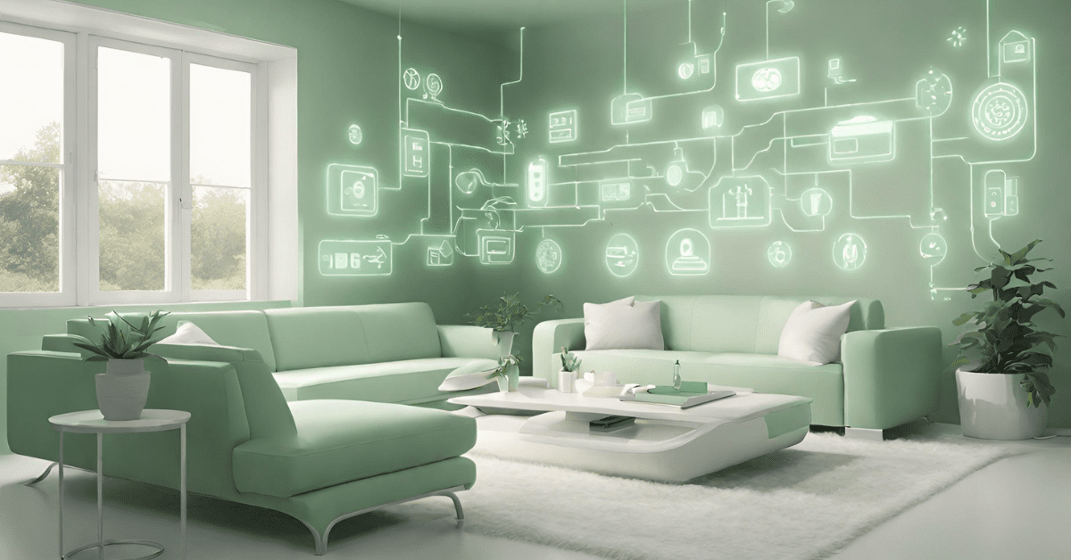 Matter smart home in green