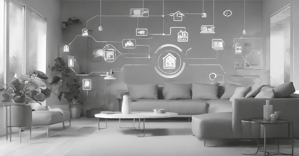 Matter smart home in grey