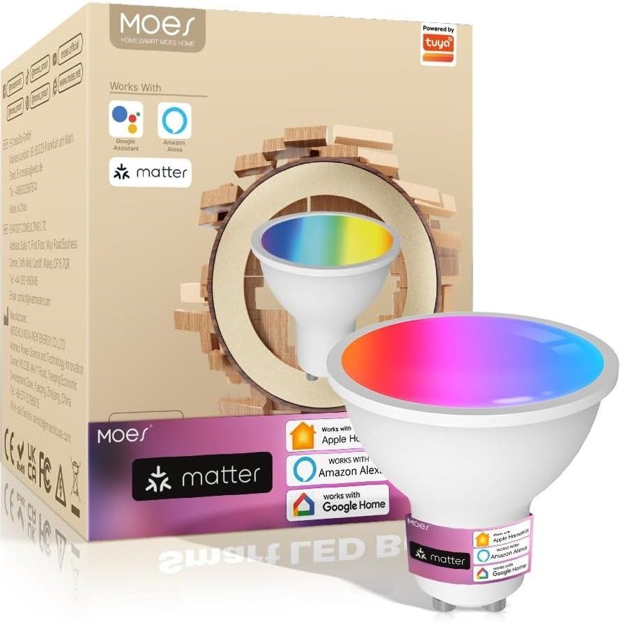 Moes matter smart gu10 led light bulb