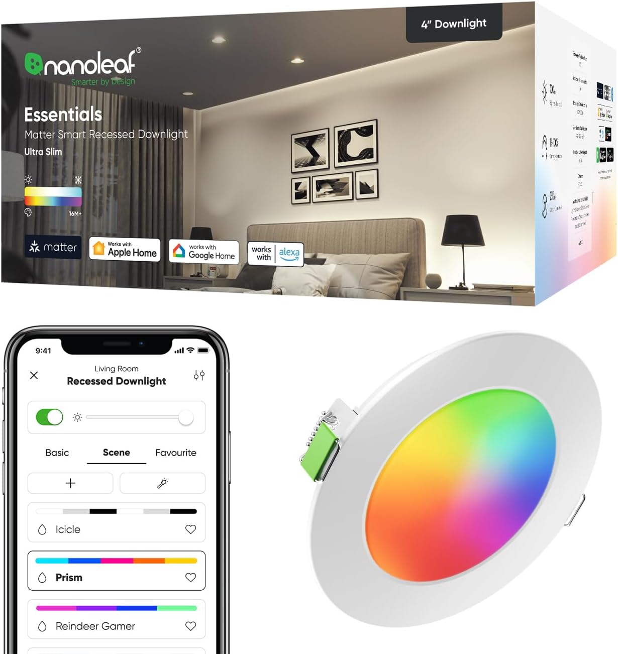 Nanoleaf essentials matter smart recessed downlight