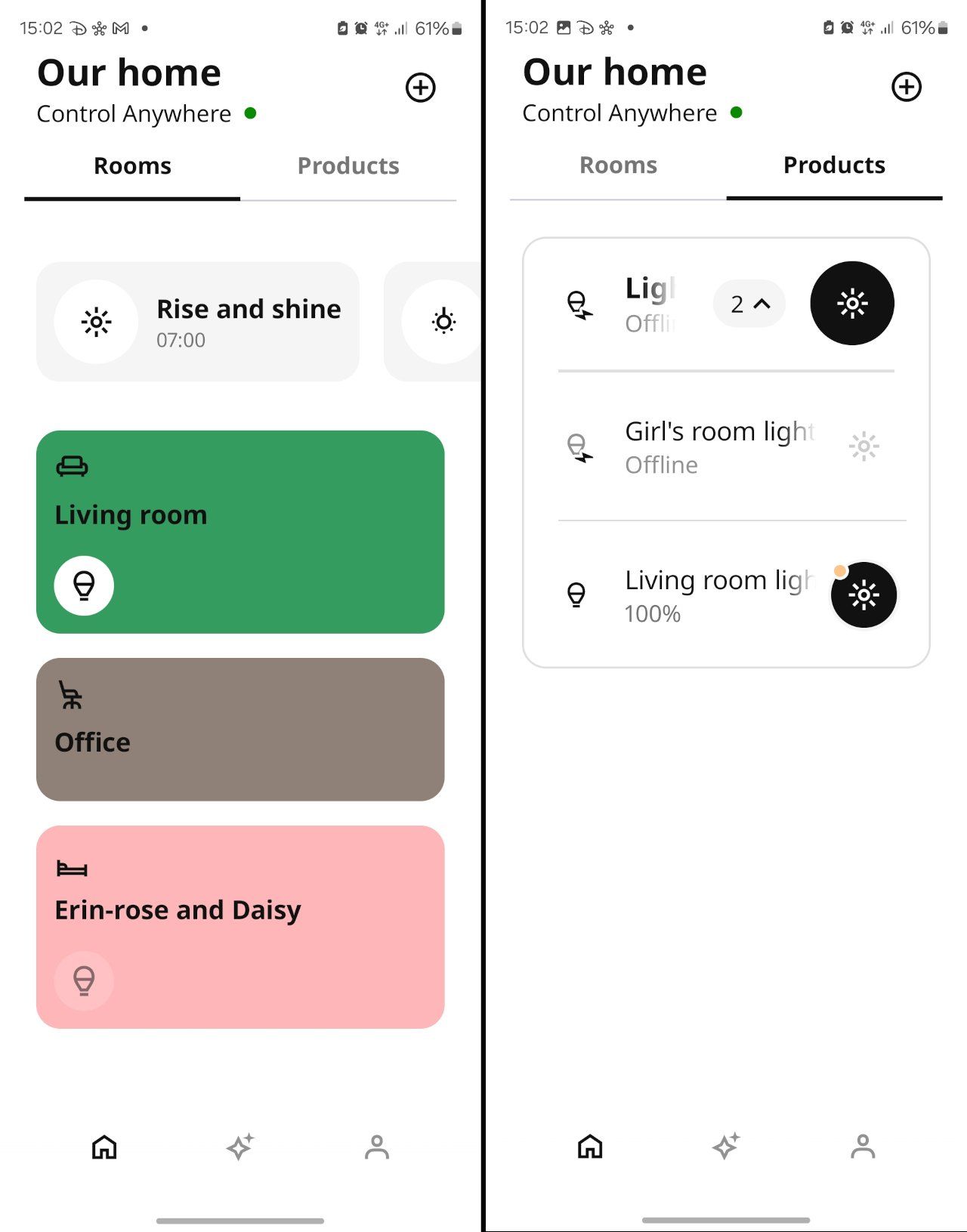 Setup adaptive lights on the IKEA Home app