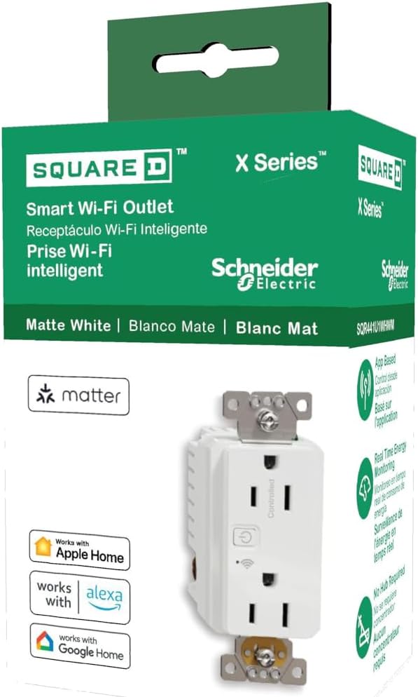 Square d by scheider electric x series smart wifi outlet product