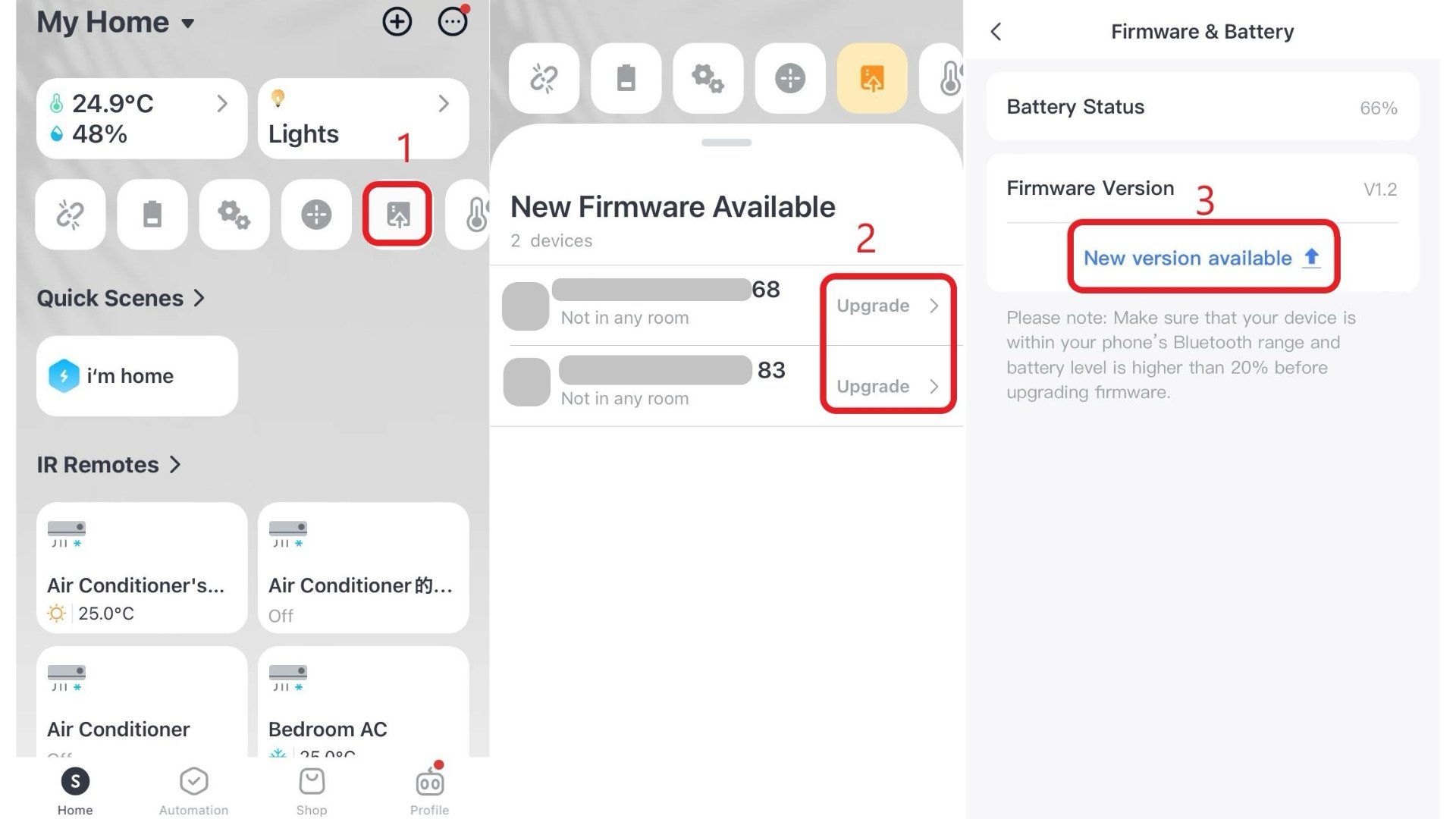 Switchbot firmware update steps