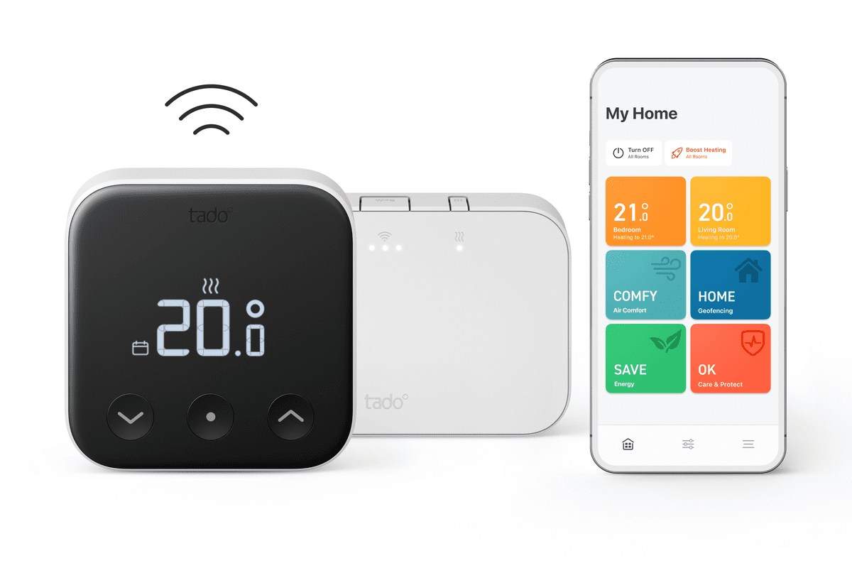 Tado X smart home thermostat and mobile app