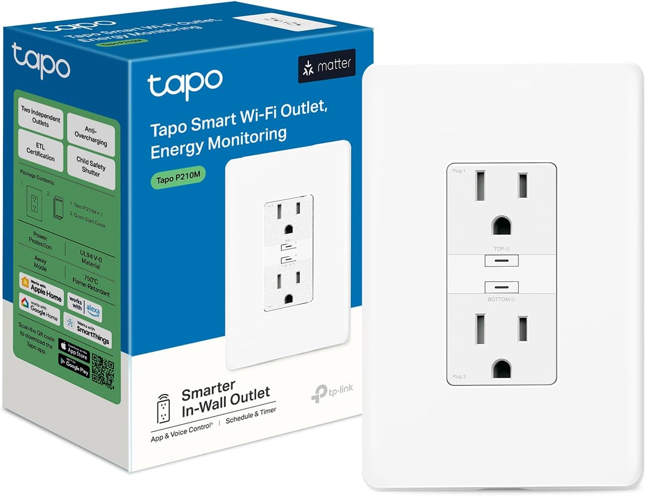 Tapo p210m smart wifi outlet product