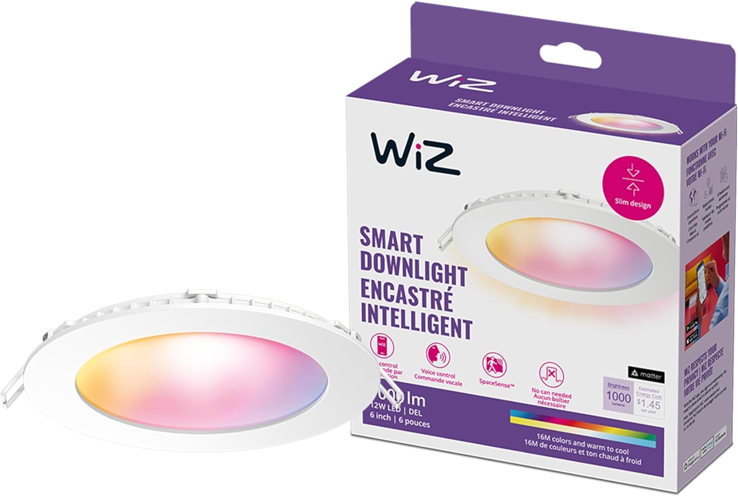 Wiz slim color smart downlight